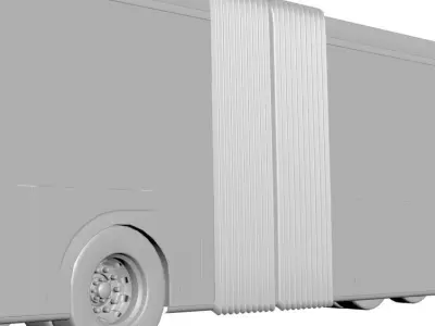 City articulated bus  3D model