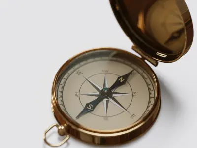 Old Compass 3d Model 3D model