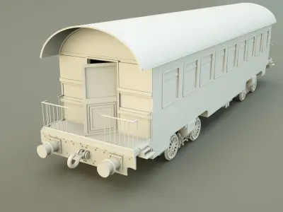 Train vagon 3D model purchase