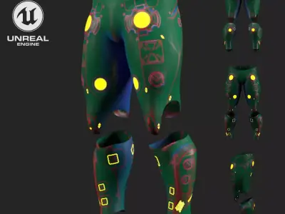 Scifi Legs Number01 - 3D Asset Game Model PBR - 3D model Free low-poly 3D model