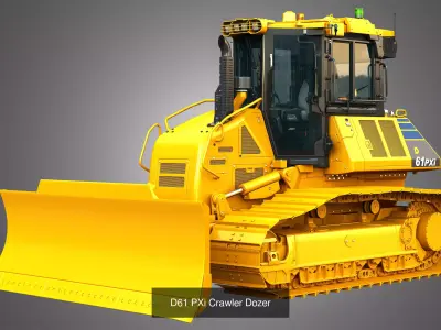 D51 - D61 PXi Dozers 2 in 1 3D Model Pack