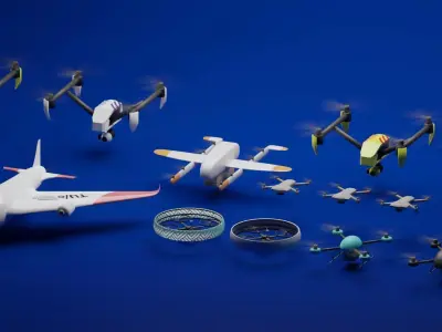 The Drone Collection Free low-poly 3D model