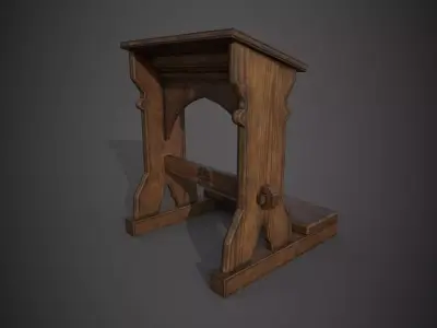 Prayer Stand Low-poly 3D model