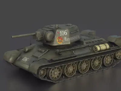 T 34 76 1943 EARLY PRODUCTION 3D model