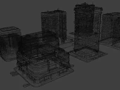 ztr architecture set 5 Low-poly 3D model