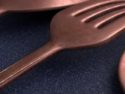 Antique Cutlery Set 3D model