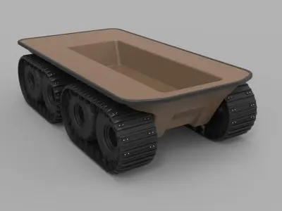 Argo platform 8x8 with 4 tracks 3D model