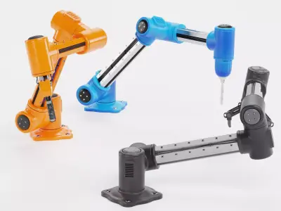 Robotic Arms Collection - Rigged 3D model