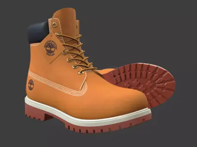 Timberland Premium 6-inches waterproof boots Low-poly 3D model