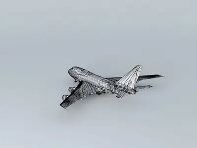 Template Boeing 747SP PW; Superfix4 Free 3D model
