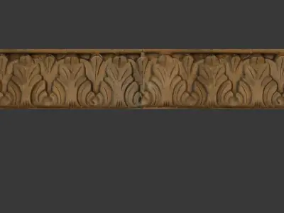 Antique Ornamental Frieze 3D Scan Low-poly 3D model