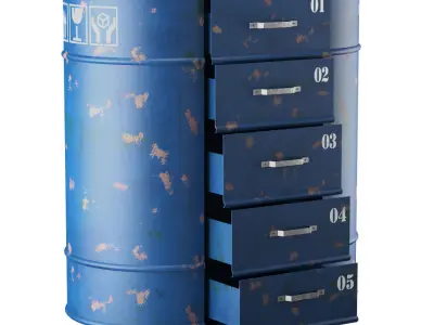 Stand on wheels Loft Vintage 3D model