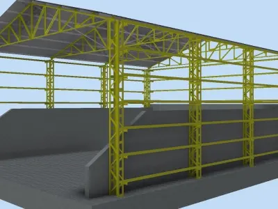 Roof steel construction 3D model