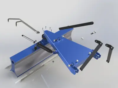 Grader for tractor  3D model