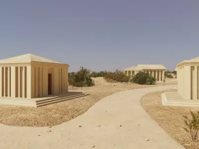 Ancient Riverside City 3D model