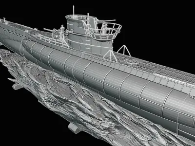 Submarine U Boot Typ VIIC 3D print model