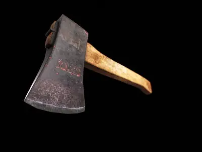 Old Axe v2 Low-poly 3D model