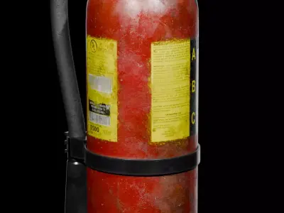 Fire Extinguisher Low-poly 3D model get