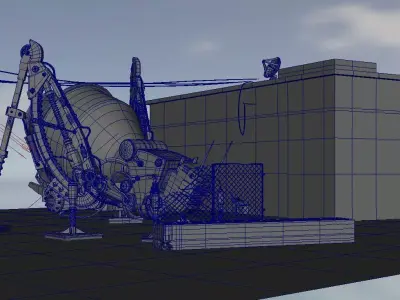 design machine Low-poly 3D model