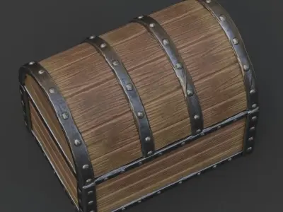 Chest wooden 3D model
