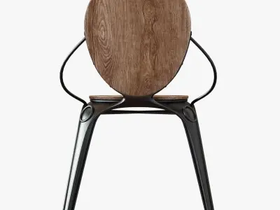 zuiver louix chair black 3D model