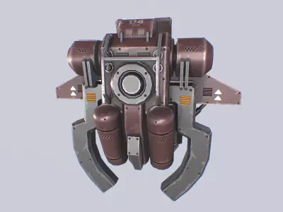 Scifi Jetpack Low-poly 3D model