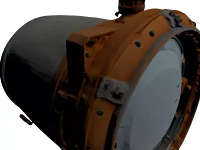 Rusty Submarine Porthole Hatch 3D model