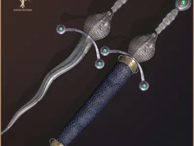 Legendary Cobra Sword Low-poly 3D model