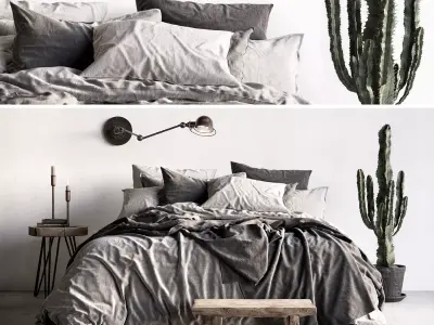 Bed Scandinavian 3D model