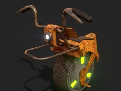 Cyberpunk Motorcycle Low-poly 3D model purchase