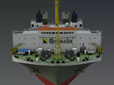 Mighty Servant Heavy Lift vessel 3d low-poly Low-poly 3D model