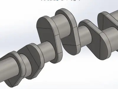 engine cranckshaft 3D model