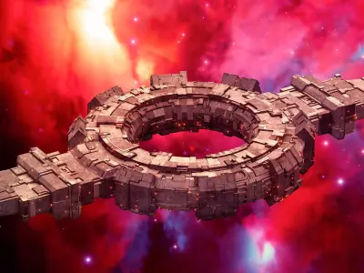 Sci-Fi Space Station 3D model 3