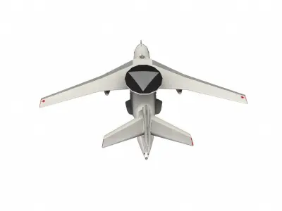 Beriev A50 Low-Poly  Free low-poly 3D model