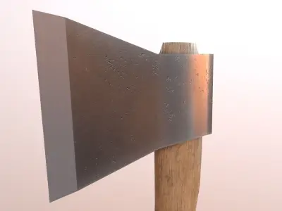 PBR Low-Poly Axe Game Ready Free low-poly 3D model