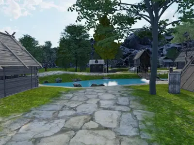 Quaint Village Landscape 3D model purchase