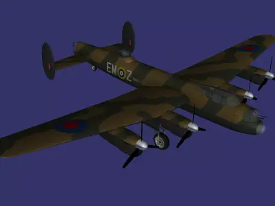 Avro Lancaster Low-poly 3D model buy