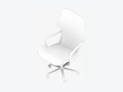 Chair - Office - Worksmart - High Back - Castors Low-poly 3D model