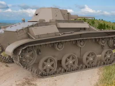 Tank T 60  Clay VRay 3D model