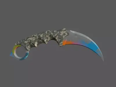 Karambit Knife -Gucci Low-poly 3D model
