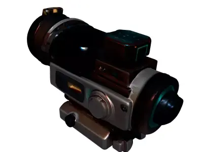 Futuristic SciFi Weapon Scope Low-poly 3D model