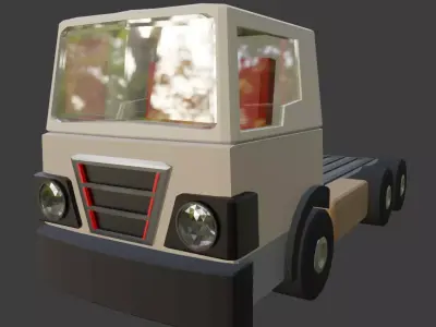 Low Poly Truck toy Free low-poly 3D model