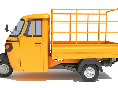 Pickup Mini Truck 3 Wheeler Carrier 3D model