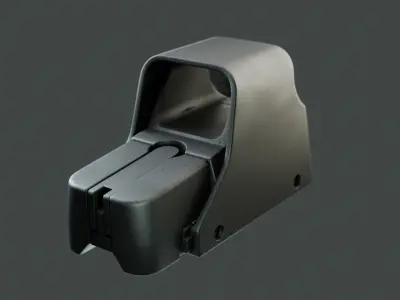 holographic weapon sight Low-poly 3D model
