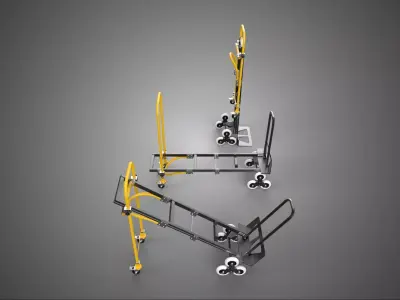 3 WHEELS STAIR CLIMBING CLIMBER CONVERTIBLE FOLDING HAND TRUCK 3D model