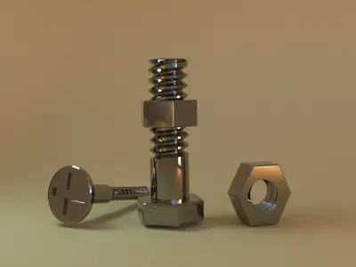 Screws top 5 3D model