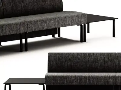 Et al AMBIT Bench Sofa with Table set 3D model
