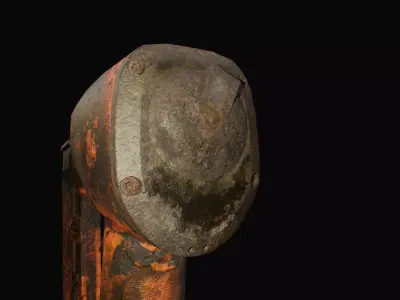 Rusty Air Nailer  Low-poly 3D model