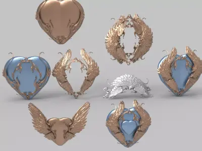 Baroque Heart Collection  3D model