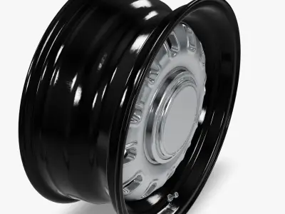 Wheel Vintiques Styled Steel Wheel Original Style Low-poly 3D model